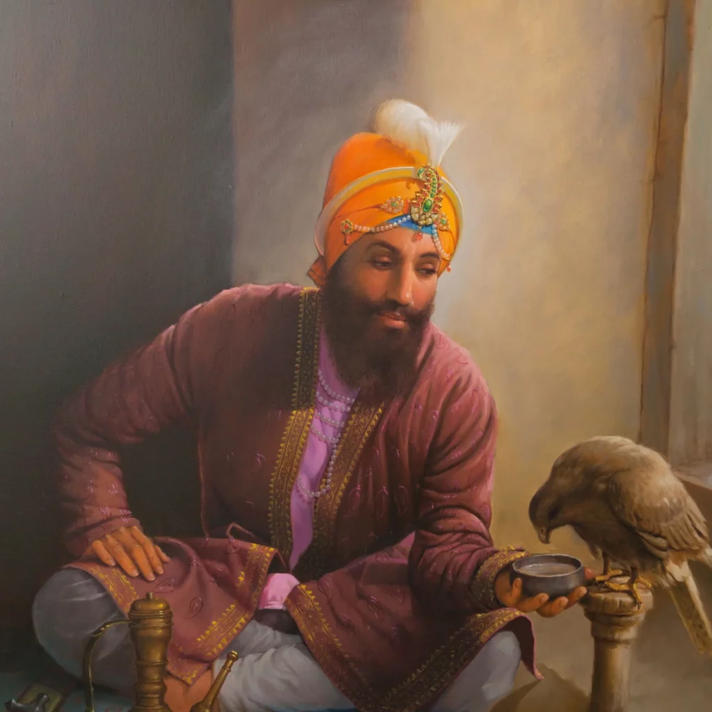 Guru Gobind Singh with Baaz